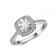 Кольцо со стразами и камнем "Glow Shine", цвет серебро, 1 шт