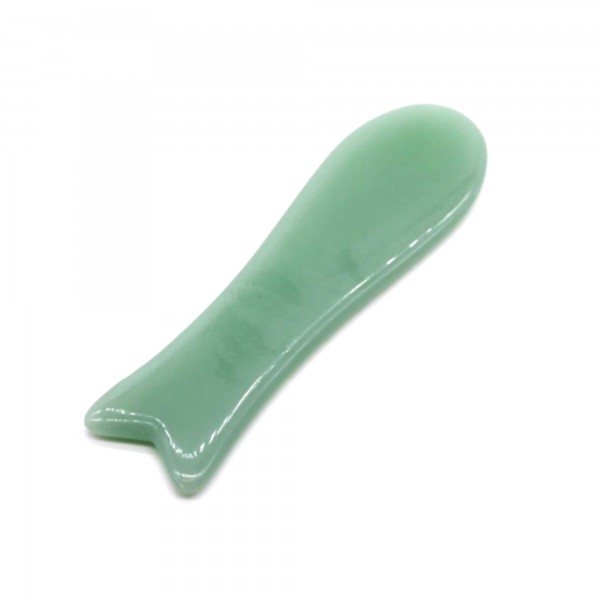 Шкребок Гуаша "Рибка", з авантюрину, натуральний авантюриновий масажер Гуаша, 3,5х10,8 см