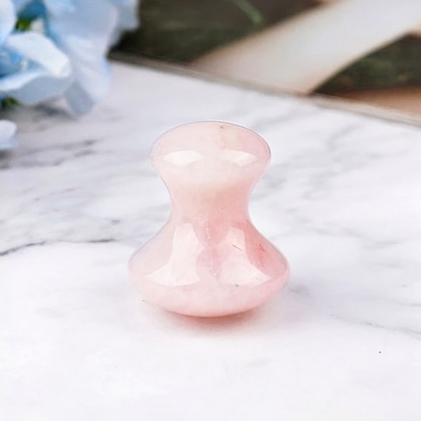 Шкребок Гуаша "Грибок" з кварцу, натуральний кварцовий масажер Гуаша, 3,5х3,8 см