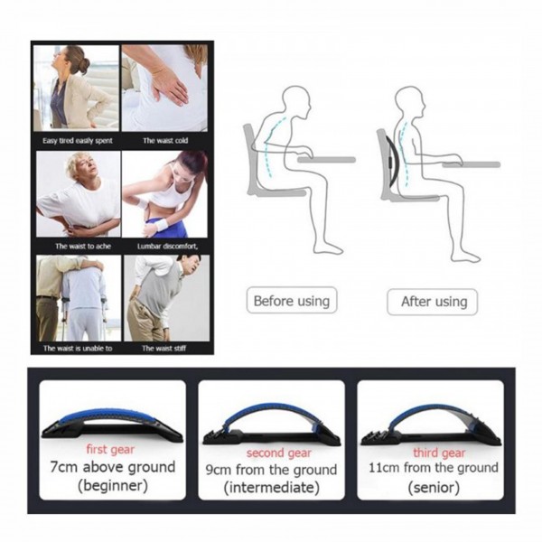 Тренажер - місток для розтяжки спини і зняття навантаження з хребта, коректор постави, 1 шт