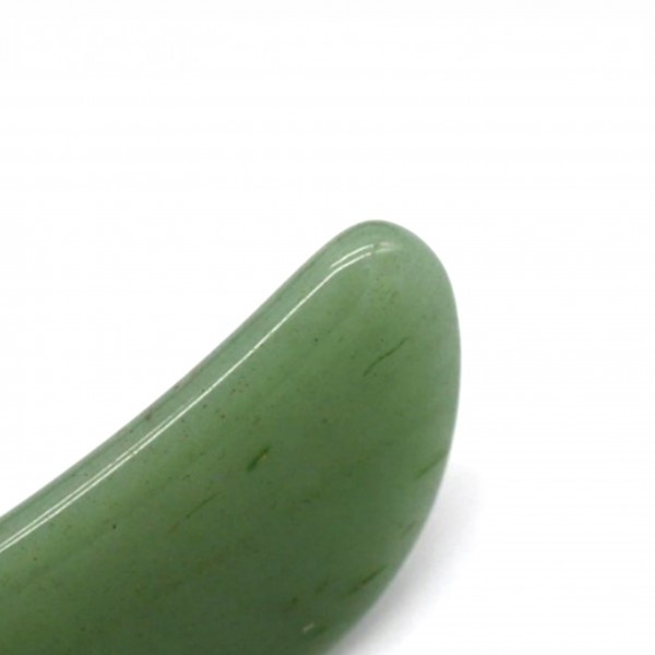 Шкребок гуаша, S-подібний/Мяка Ложечка, авантюрин, 2,5х11,5 см