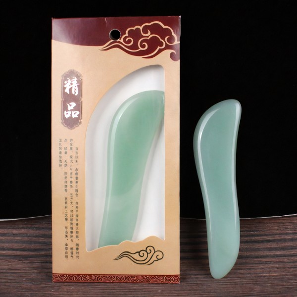 Шкребок Гуаша, Ложечка М'яка, зелене скло, 3,5х11,9 см