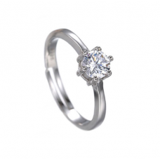 Кольцо с камнем "Вечность", цвет серебро, 1шт