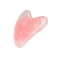 Скребок ГуаШа Галочка, розовая искусственная смола, 5х7,5 см