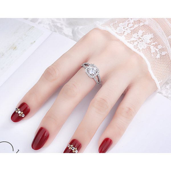 Каблучка "Unique Diamond", колір срібло, 1 шт