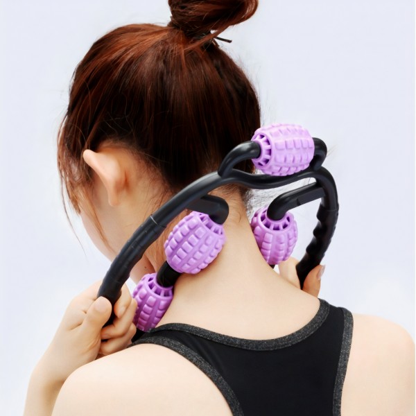 Масажер роликовий універсальний, масажер роликовий для ніг, рук, шиї, 1шт