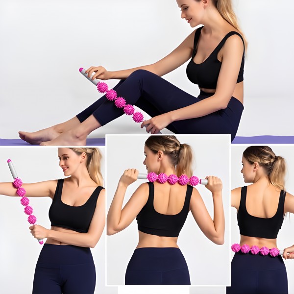 Масажер-палиця роликовий 5 масажерів (52см, 5 масажних елементів)