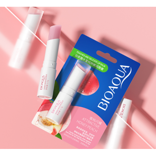 Бальзам зволожуючий для губ Bioaqua Peach Extract Lip Balm, з екстрактом персика, 2,7 г Бальзам зволожуючий для губ Bioaqua Peach Extract Lip Balm, з екстрактом персика, 2,7 г
