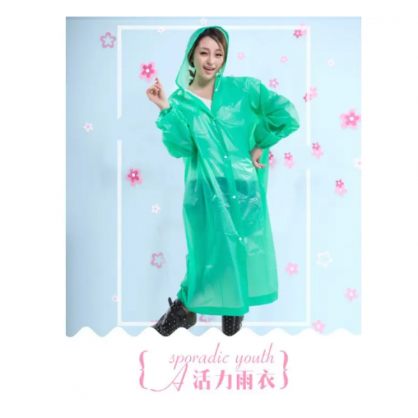 Дощовик універсальний з капюшоном і резинкою на рукаві, Pocket RAINCOAT (145 х 70 см), 6 кольорів