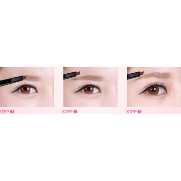 Олівець для брів зі скошеним кінчиком Bioaqua Dimensional Eyebrows, три відтінки