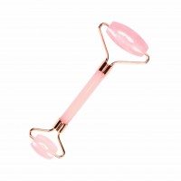 Ролик кварцовий в коробці, для масажу обличчя, ролик із рожевого кварцу