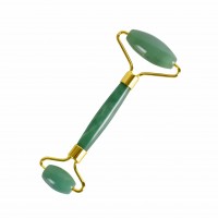 Ролик авантюриновий для масажу обличчя, авантюриновий ролер, 1 шт