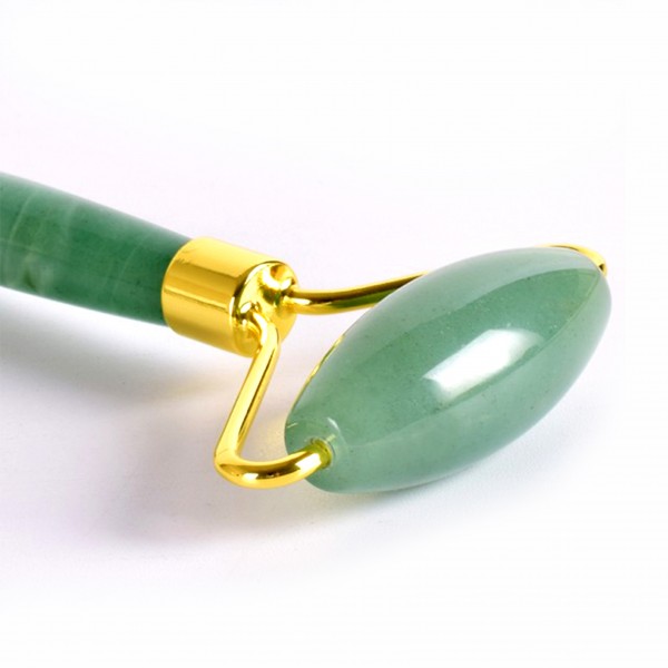 Ролик авантюриновий для масажу обличчя, авантюриновий ролер, 1 шт