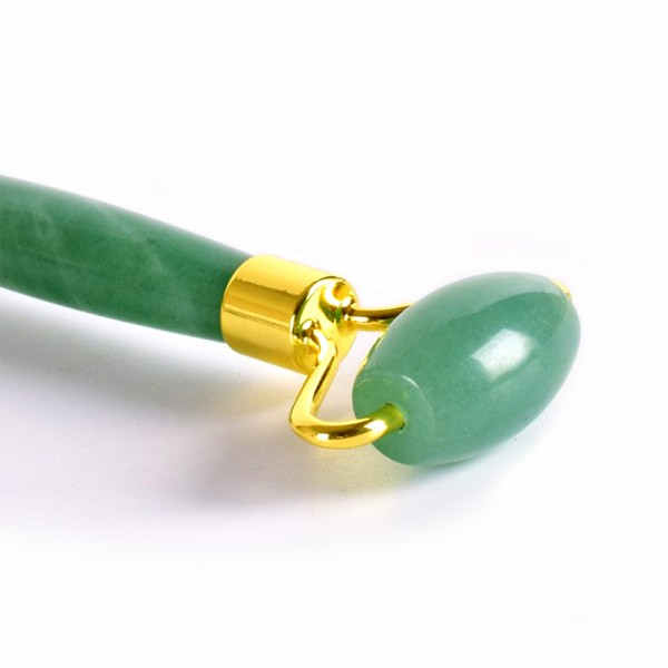 Ролик авантюриновий для масажу обличчя, авантюриновий ролер, 1 шт