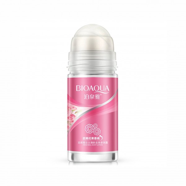 Кульковий дезодорант - антиперспірант Bioaqua Flower Pink, з ароматом весняної троянди, 50 мл