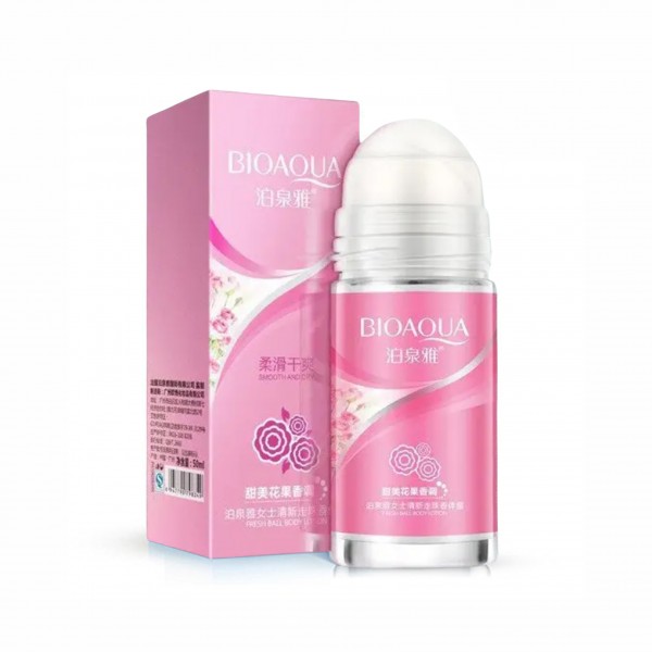 Кульковий дезодорант - антиперспірант Bioaqua Flower Pink, з ароматом весняної троянди, 50 мл