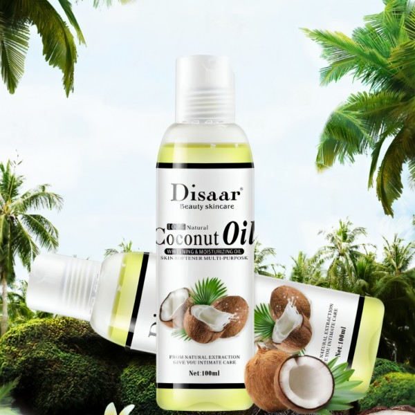 Олія масажне Disaar Coconut Oil, масло кокосове натуральне, 100 мл