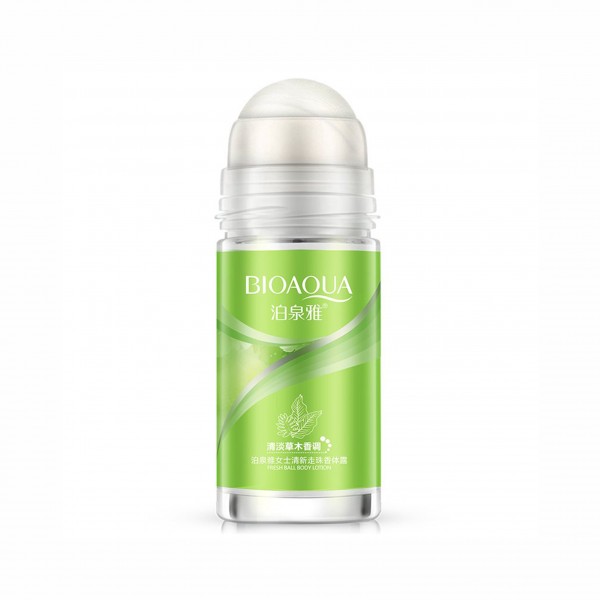 Кульковий дезодорант – антиперспірант Bioaqua Grass Wood Green, з ароматом лісової свіжості, 50 мл