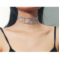 Чокер зі стразами "Glam", срібло
