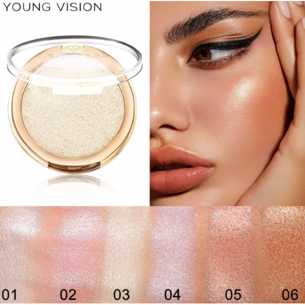 Хайлайтер запечений Young Vision Highlighter, 6 відтінків, 5,5 г