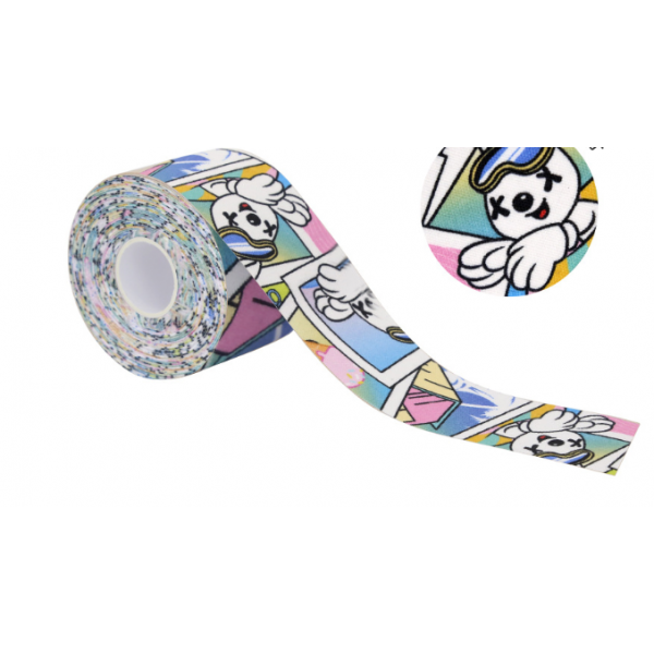 Тейп Кинезио 5 см, Мультяш, кинезиологическая лента Kinesiology Tape, 5 см