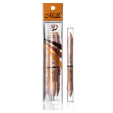 Двосторонній олівець коректор 2 в 1, 3D Stereo Highlighter + Bronzer Pencil, хайлайтер бронзер, два відтінки, 2 г