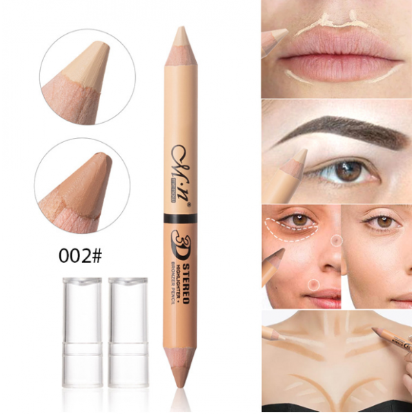 Двосторонній олівець коректор 2 в 1, 3D Stereo Highlighter + Bronzer Pencil, хайлайтер бронзер, два відтінки, 2 г Двосторонній олівець коректор 2 в 1, 3D Stereo Highlighter + Bronzer Pencil, хайлайтер бронзер, два відтінки, 2 г