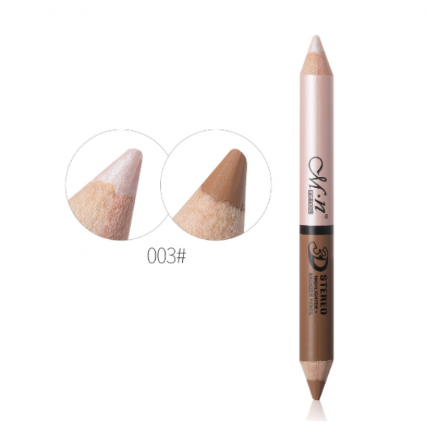 Двосторонній олівець коректор 2 в 1, 3D Stereo Highlighter + Bronzer Pencil, хайлайтер бронзер, два відтінки, 2 г Двосторонній олівець коректор 2 в 1, 3D Stereo Highlighter + Bronzer Pencil, хайлайтер бронзер, два відтінки, 2 г