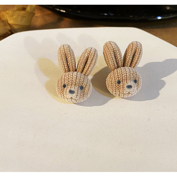 Сережки у формі плюшевих зайчиків "Mini Rabbit", 1 шт