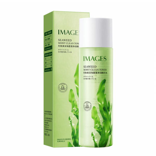 Тонер, Зволожуюча есенція для обличчя Images Seaweed Moist Clean Toner, тонер для шкіри, лосьйон з екстрактом водоростей, 120 мл