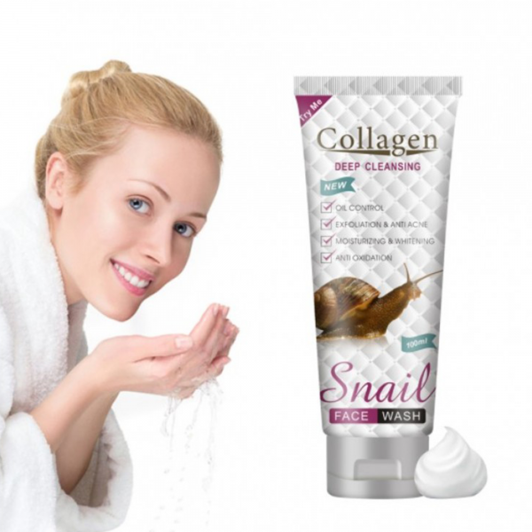 Пінка для вмивання Collagen Snail Deep Cleansing з колагеном та муцином равлика, 100 мл Пінка для вмивання Collagen Snail Deep Cleansing з колагеном та муцином равлика, 100 мл