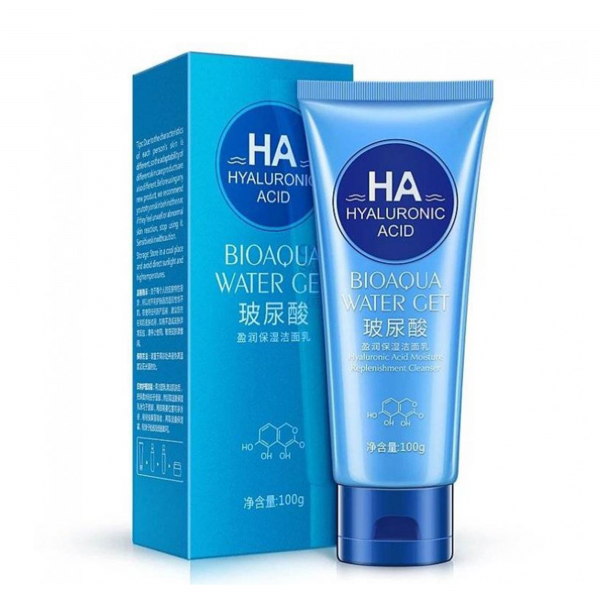 Пінка для вмивання з гіалуроновою кислотою Bioaqua Water Get Hyaluronic Acid, 100 мл