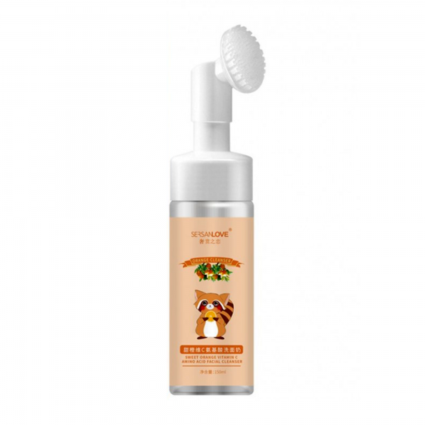 Пінка-мус зі щіточкою для вмивання Sersanlove Sweet Orange Vitamin C Amino Acid Facial Cleanser з екстрактом вітаміну С, 150мл