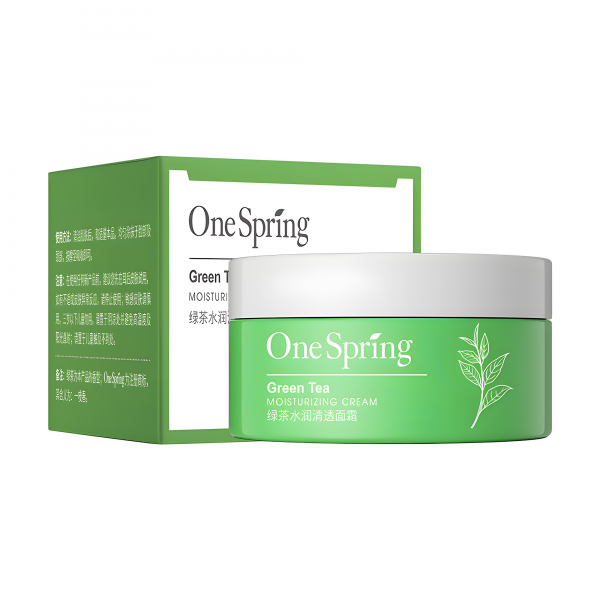 Крем зволожуючий One Spring Green Tea Moisturizing Cream, з екстрактом зеленого чаю, 50 г