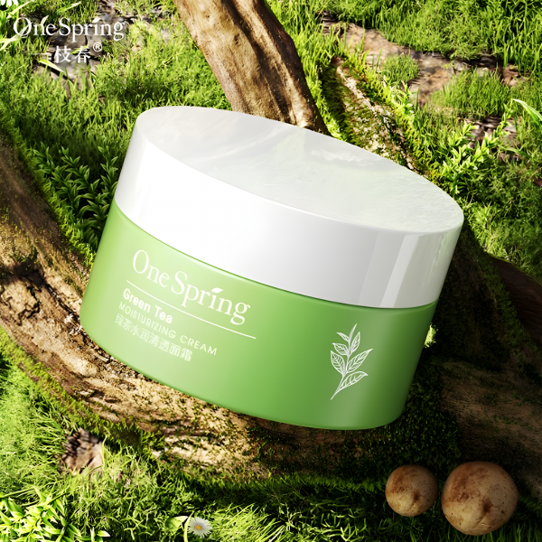 Крем зволожуючий One Spring Green Tea Moisturizing Cream, з екстрактом зеленого чаю, 50 г