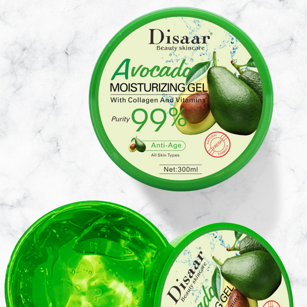 Гель для обличчя і тіла Disaar Avocado Skin Moisturizing Gel 99% з маслом авокадо, 300 мл