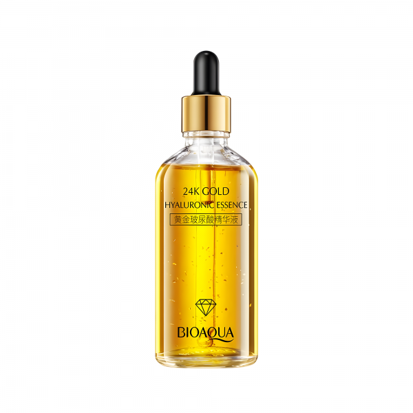 Сироватка BIOAQUA 24K GOLD HYALURONIC ESSENCE, з нано-золотом і гіалуроновою кислотою, 100 мл