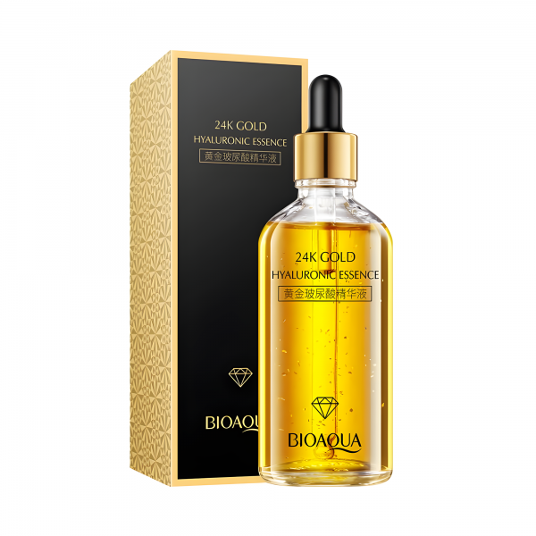 Сироватка BIOAQUA 24K GOLD HYALURONIC ESSENCE, з нано-золотом і гіалуроновою кислотою, 100 мл