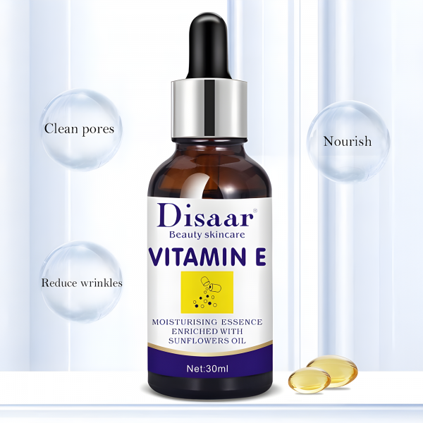 Сироватка для обличчя з вітаміном Е та олією соняшника Disaar Vitamin E Moisturizing Essence Enriched With Sunflowers Oil, 30 мл