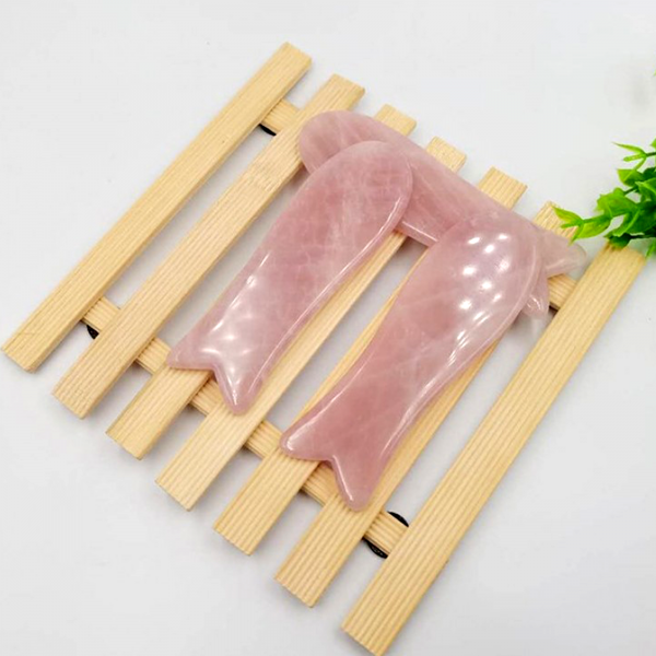 Шкребок Гуаша з кварцу, кварцовий масажер Гуаша (9,5 х 3,5 см)