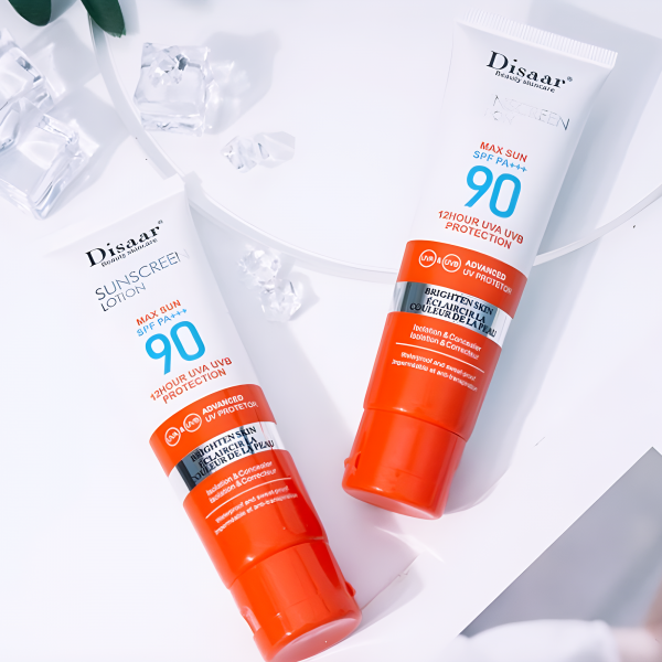 Сонцезахисний крем Disaar Sunscreen Lotion SPF PA+++ 90, відбілюючий, із захистом від УФ-променів, 50 мл