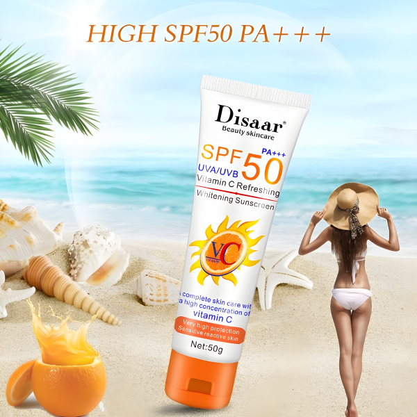 Сонцезахисний крем Disaar Vitamin C Refreshing SPF 50 PA +++ Sunscreen, 50 г
