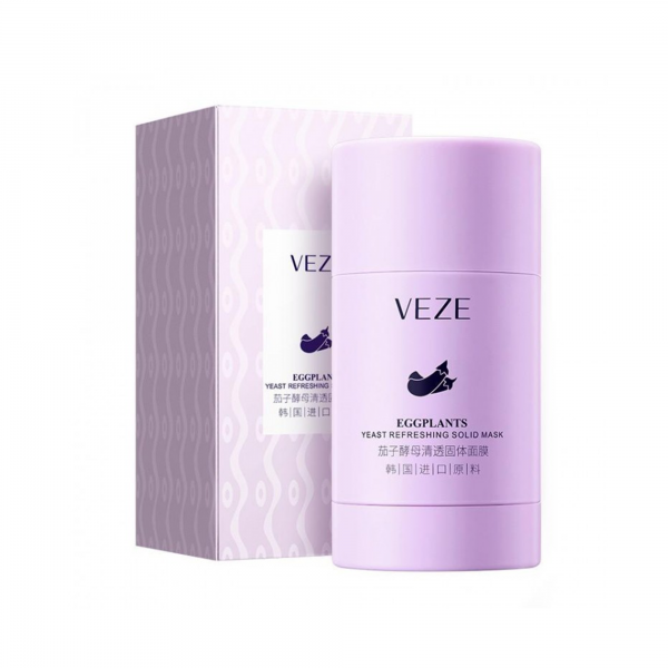 Маска очищуюча Veze Eggplants Yeast Refreshing Solid Mask, з екстрактом баклажану. 40 г