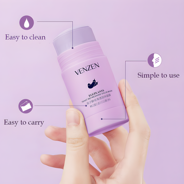 Маска очищуюча Veze Eggplants Yeast Refreshing Solid Mask, з екстрактом баклажану. 40 г