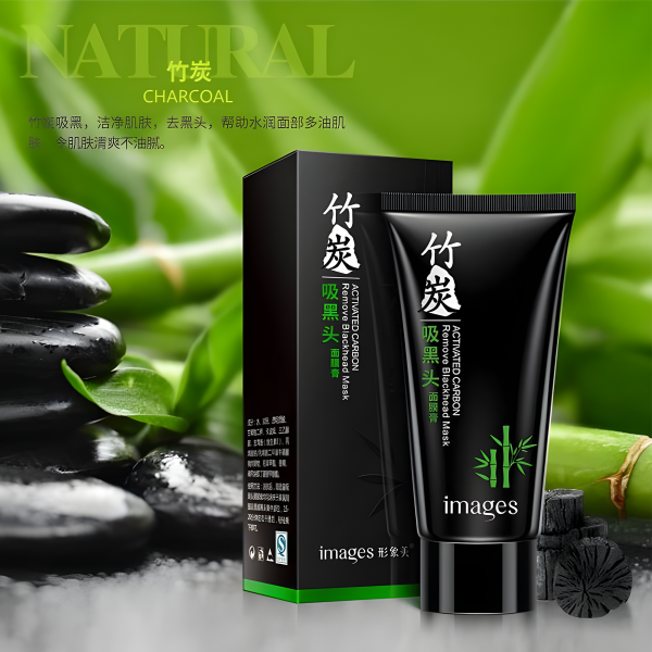 Маска - плівка для обличчя, чорна, Images Activated Carbon Remove Blackhead Mask, з бамбуковим вугіллям, 60 г Маска - плівка для обличчя, чорна, Images Activated Carbon Remove Blackhead Mask, з бамбуковим вугіллям, 60 г