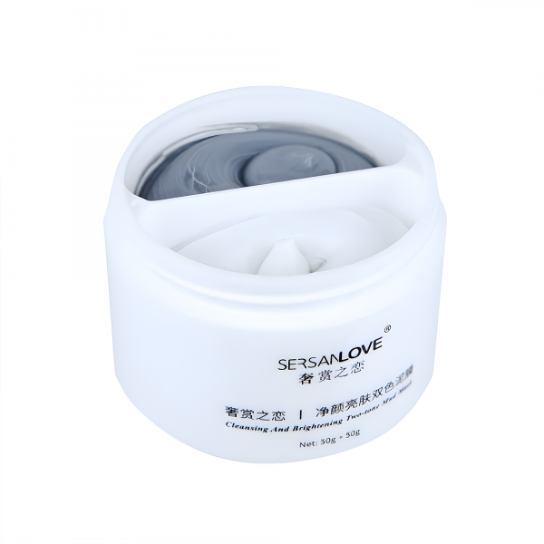 Маска для обличчя грязьова, подвійна, Sersanlove Cleansing and Brightening Two-tone Mud Mask, 50х50 г