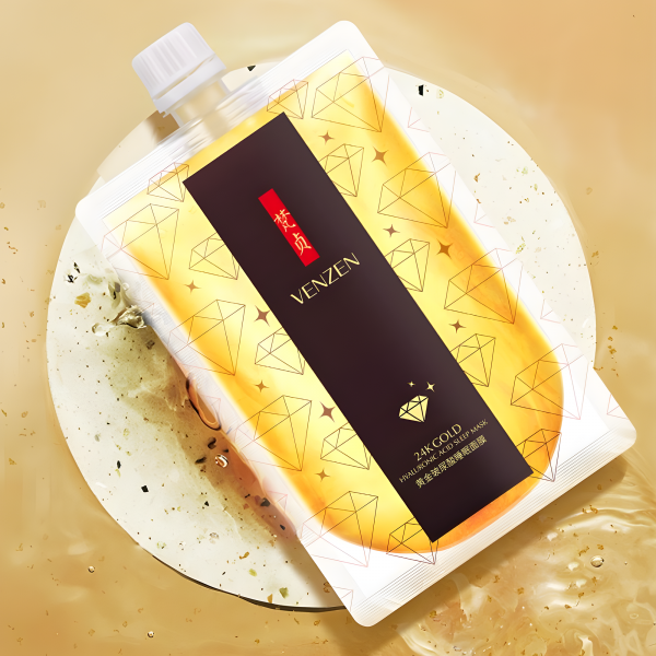 Маска нічна незмивна Venzen 24 K Gold Sleep Mask, з нано-золотом, 170 г