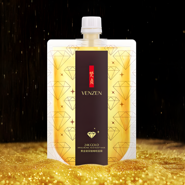 Маска нічна незмивна Venzen 24 K Gold Sleep Mask, з нано-золотом, 170 г