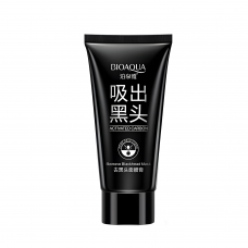 Маска - плівка, чорна Bioaqua Activated Carbon Remove Blackhead Mask, для видалення чорних цяток, 60 г