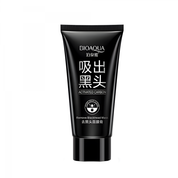 Маска - плівка, чорна Bioaqua Activated Carbon Remove Blackhead Mask, для видалення чорних цяток, 60 г